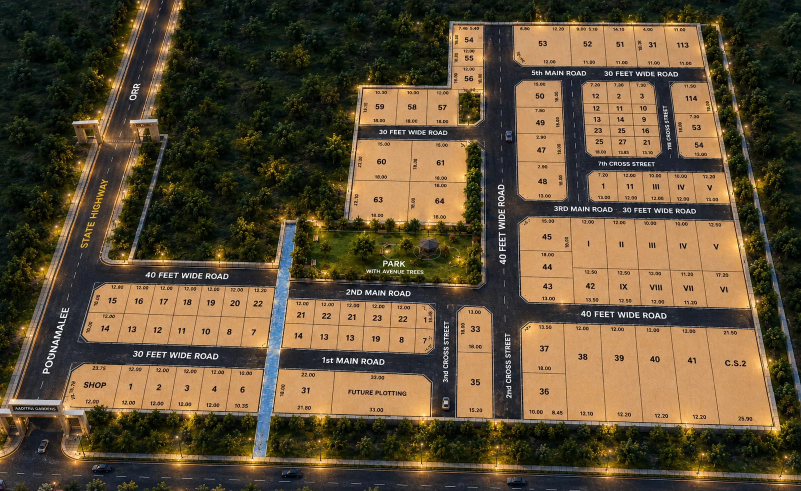 Site Plan Map Grid Blueprint