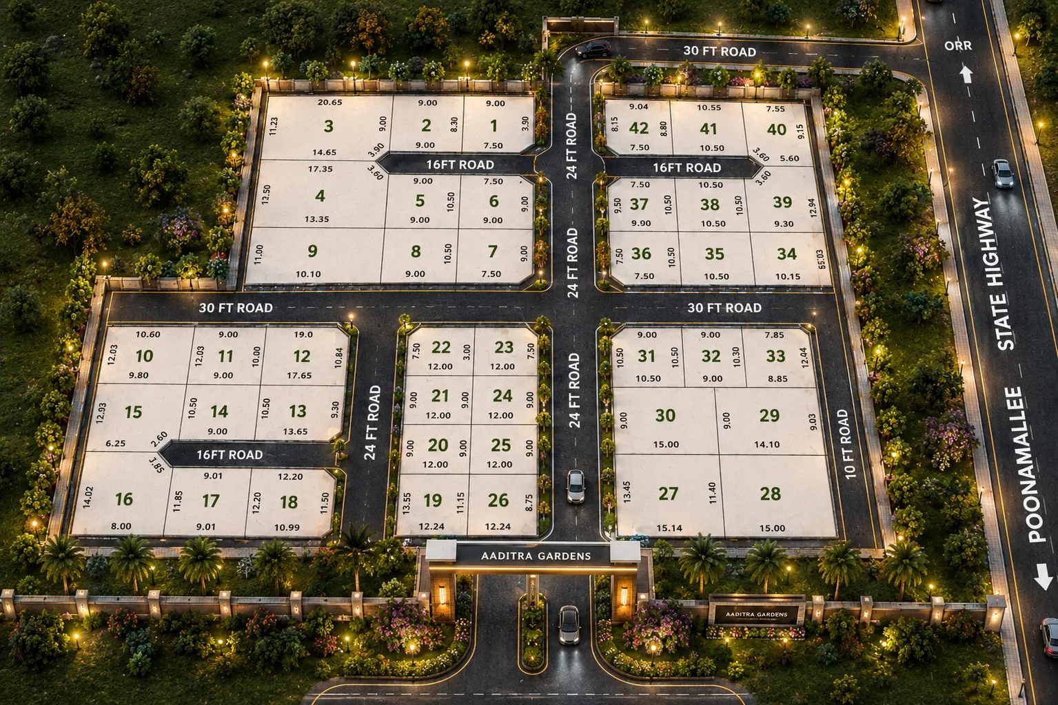 Site Plan Map Grid Blueprint